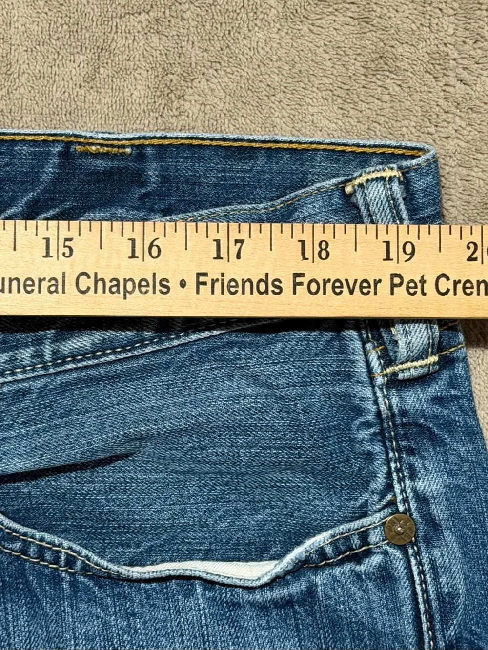 Polo Ralph Lauren 867 Jeans Men’s 38x30 Blue Denim Straight Leg Classic Fit